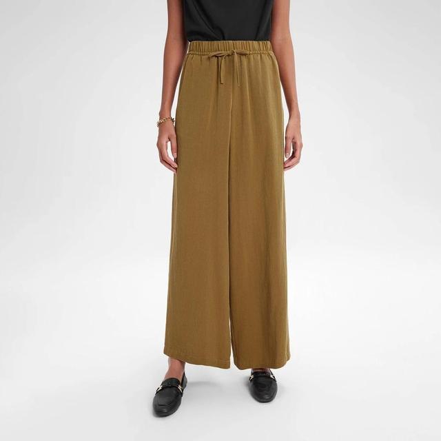 Womens High-Rise Wide Leg Pull-On Pants - A New Day Olive XXL Product Image