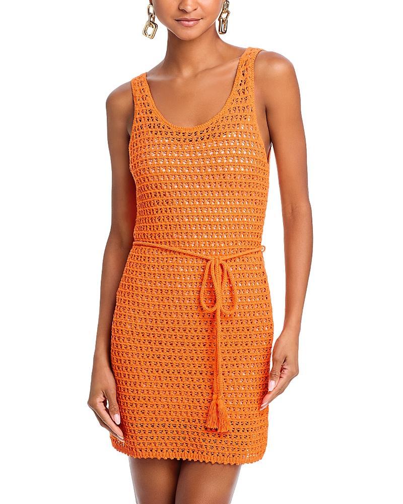 Tomoko Crocheted Dress In Light Mango Product Image