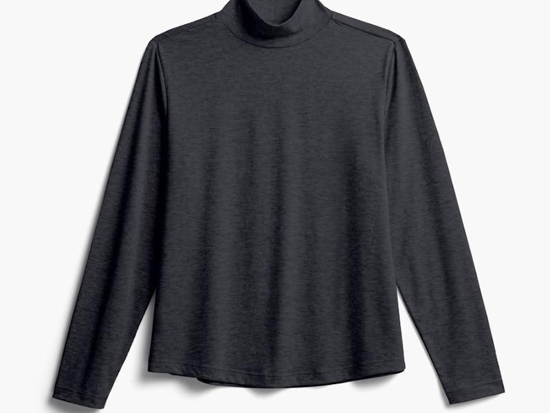 Black Women's Composite Merino Mock Neck Product Image