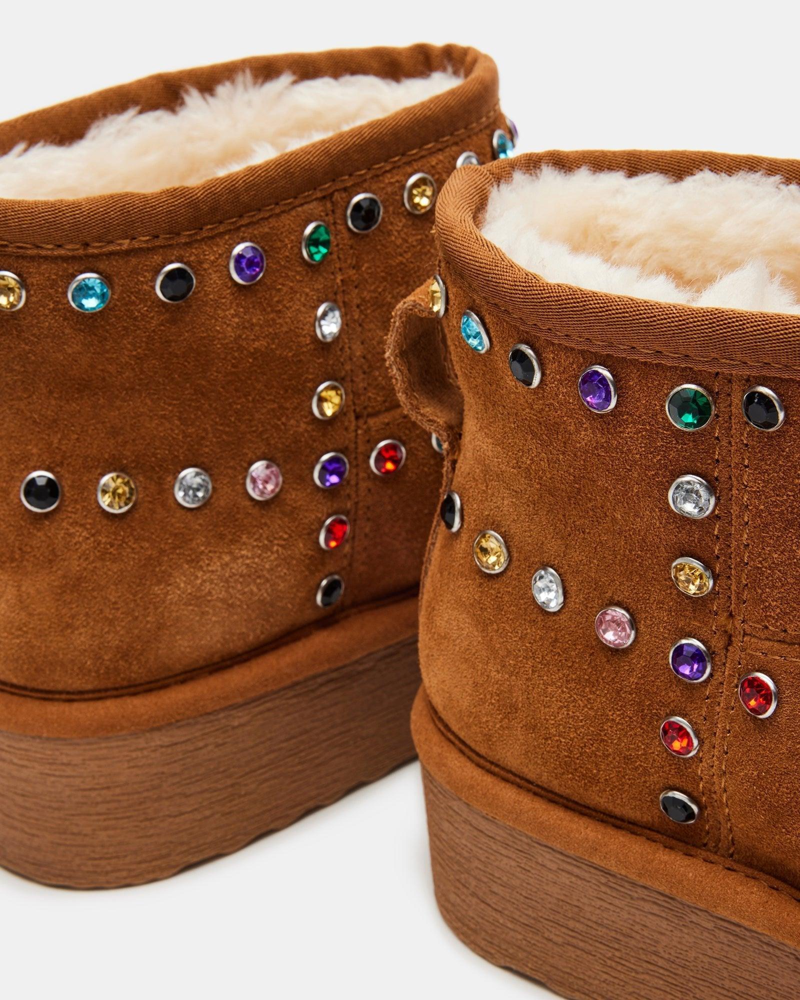 COMFY CHESTNUT SUEDE RHINESTONES Female Product Image