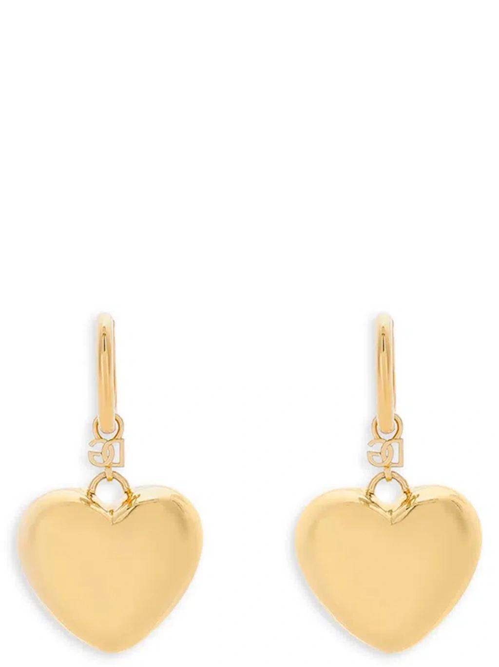 Heart Pendant Earrings Jewelry Gold Product Image