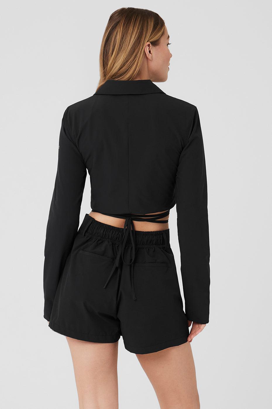 Cropped Status Blazer - Black Female Product Image