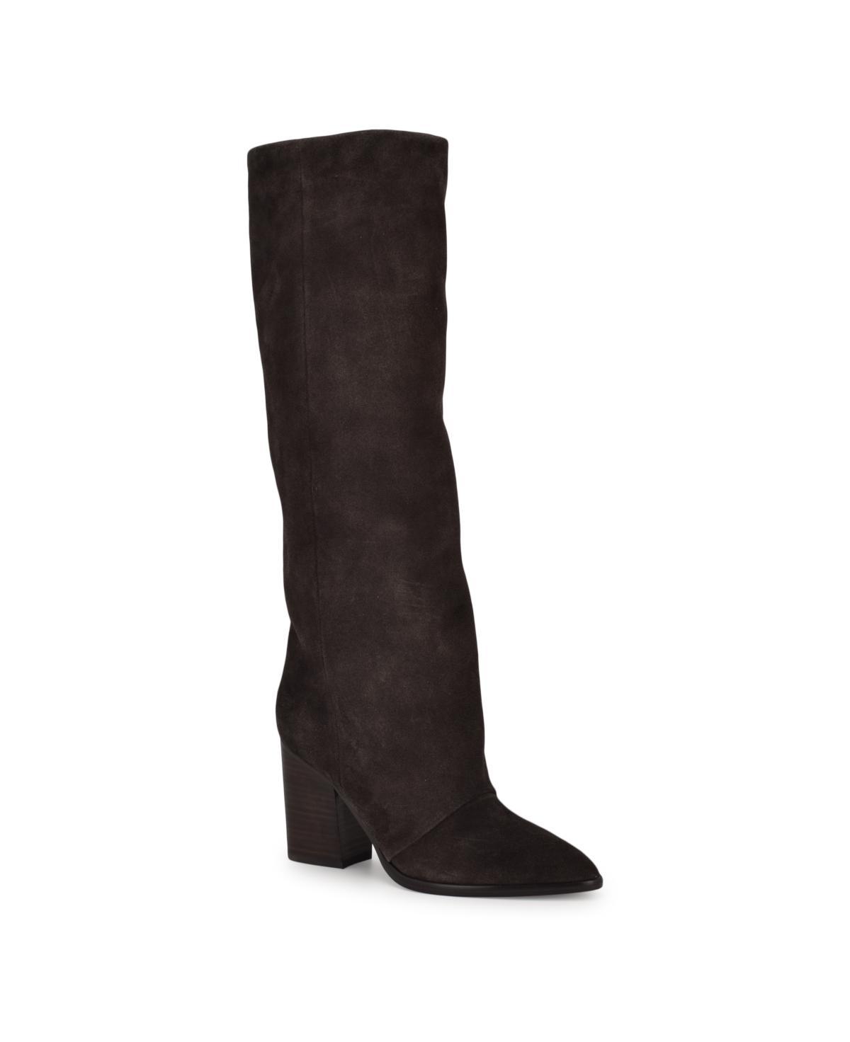 Nine West Chicke Womens Block Heel High Shaft Dress Boots Product Image