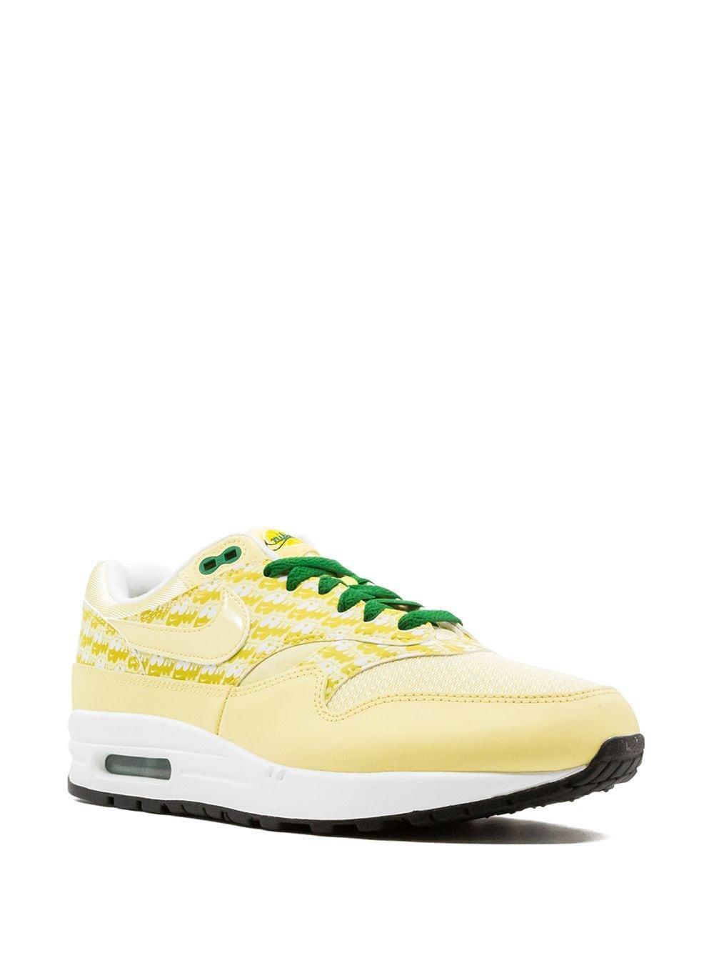 Yellow Air Max 1 Premium Sneakers In Lemon/green Product Image