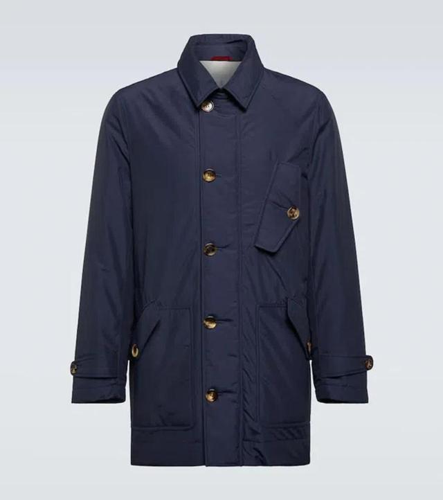 Down-paneled Jacket In Blue Product Image