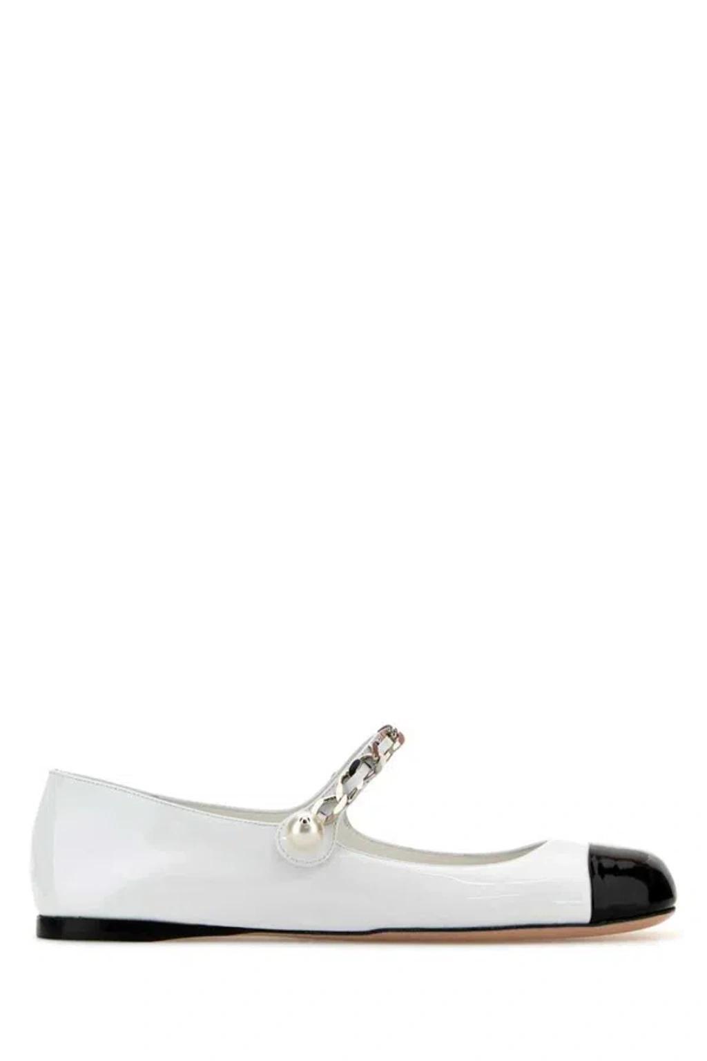 White Leather Ballerinas product image