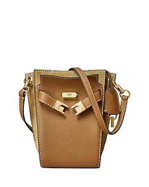 Tory Burch Lee Radziwill Petite Pebble Leather Bucket Bag Product Image