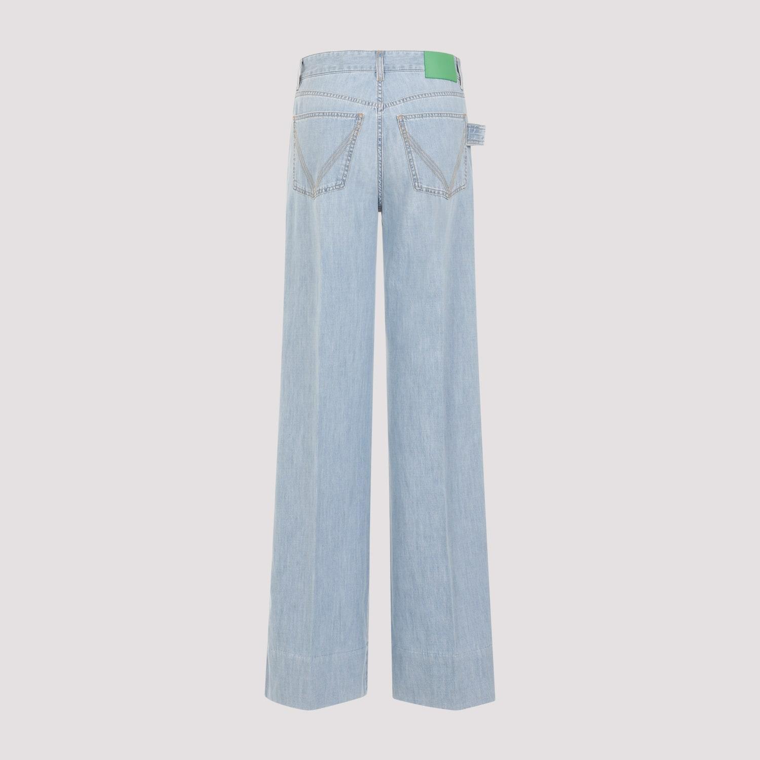 Cotton Pants In Light Blue Product Image