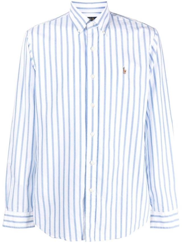 POLO RALPH LAUREN Oxford Long Sleeve Sport Shirt In Blue Product Image