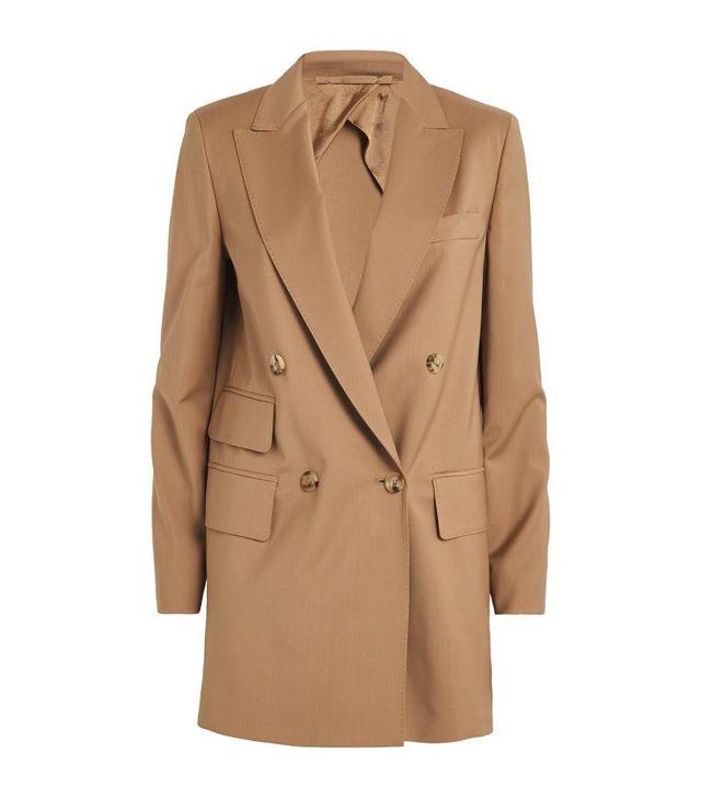 Virgin Wool Nebbie Blazer In Beige Product Image