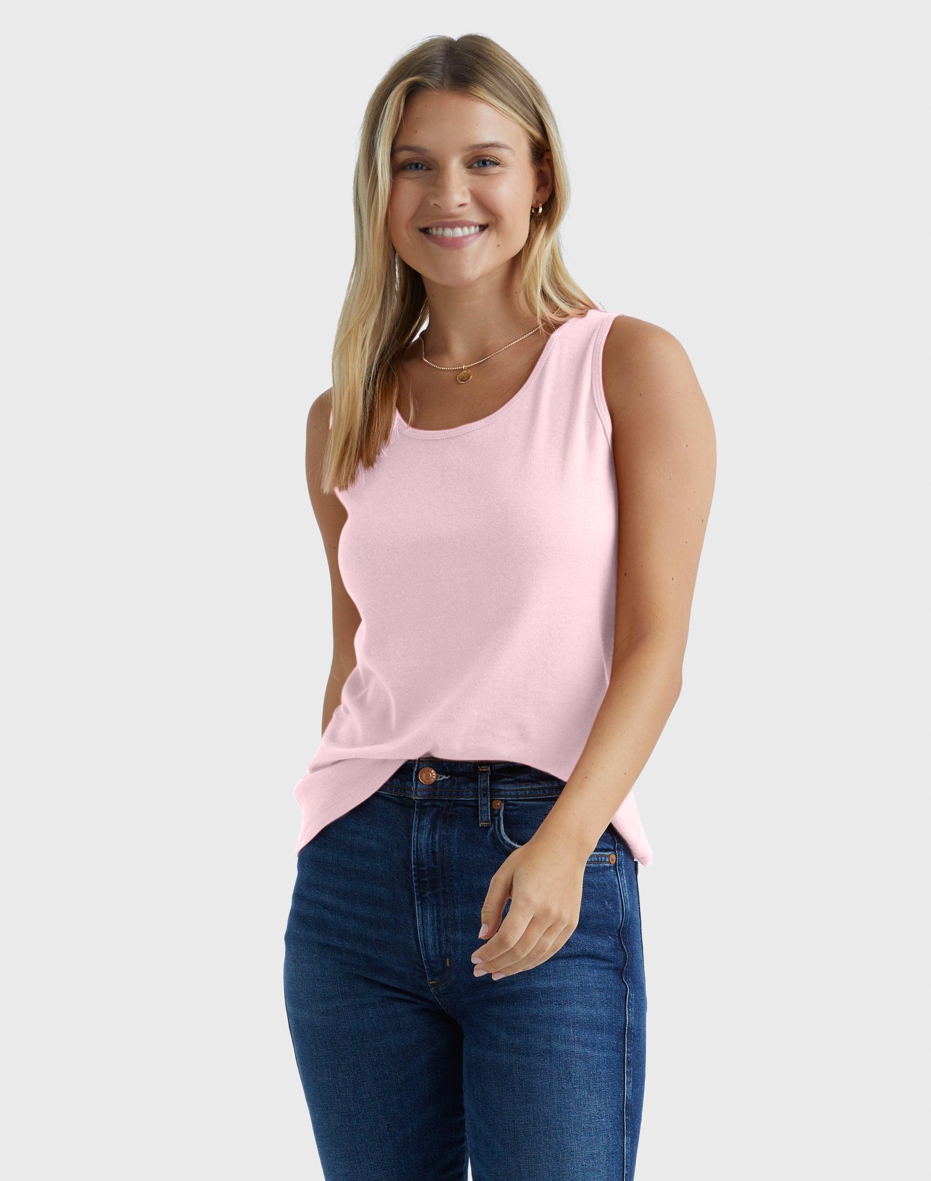 Womens Hanes Mini-Ribbed Tank Top Product Image