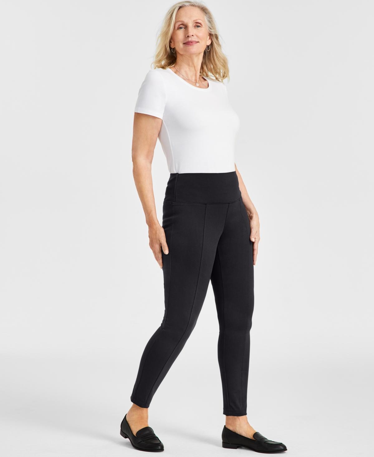 Style & Co Womens Mid-Rise Ponte-Knit Pants with Tummy Control, Created for Macys Product Image