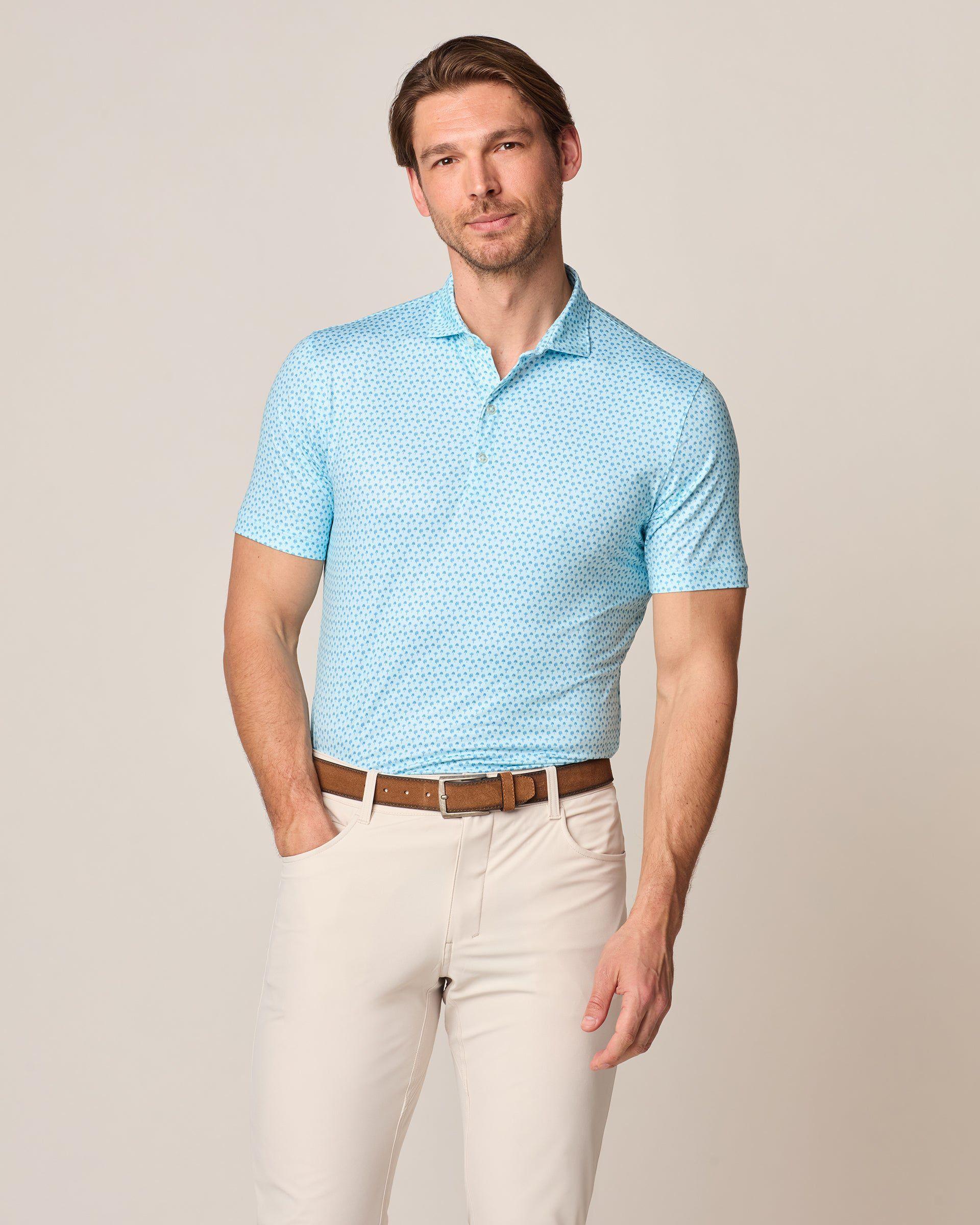 johnnie-O Featherweight Performance Polo - Woods Print Product Image