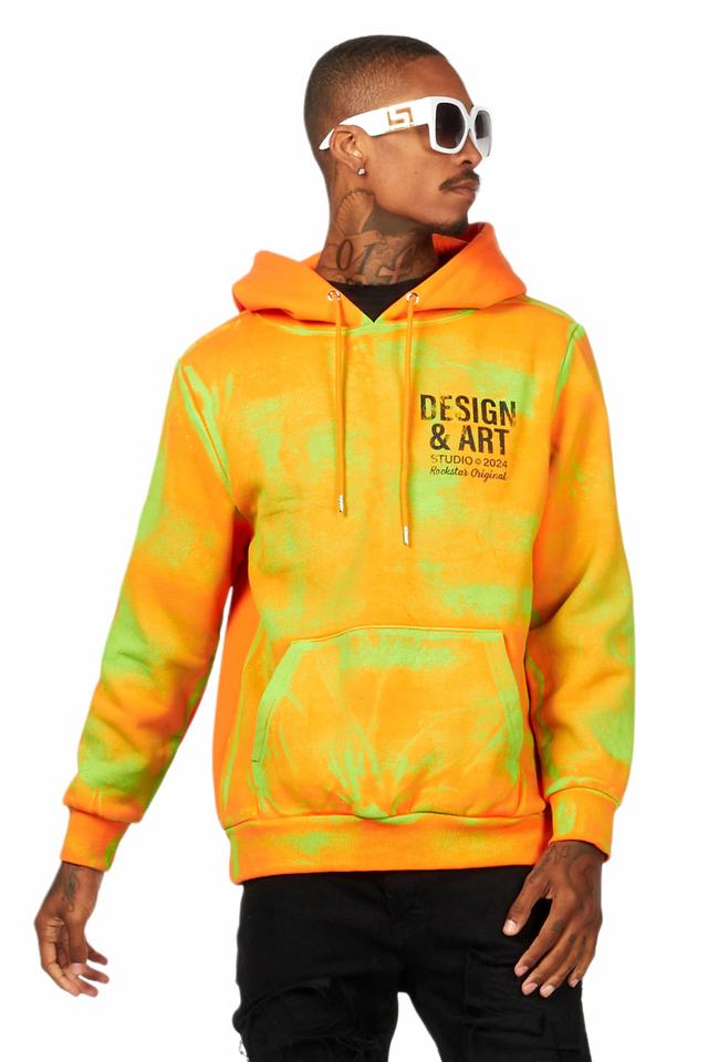 Cano Orange/Green Graphic Hoodie Male Product Image