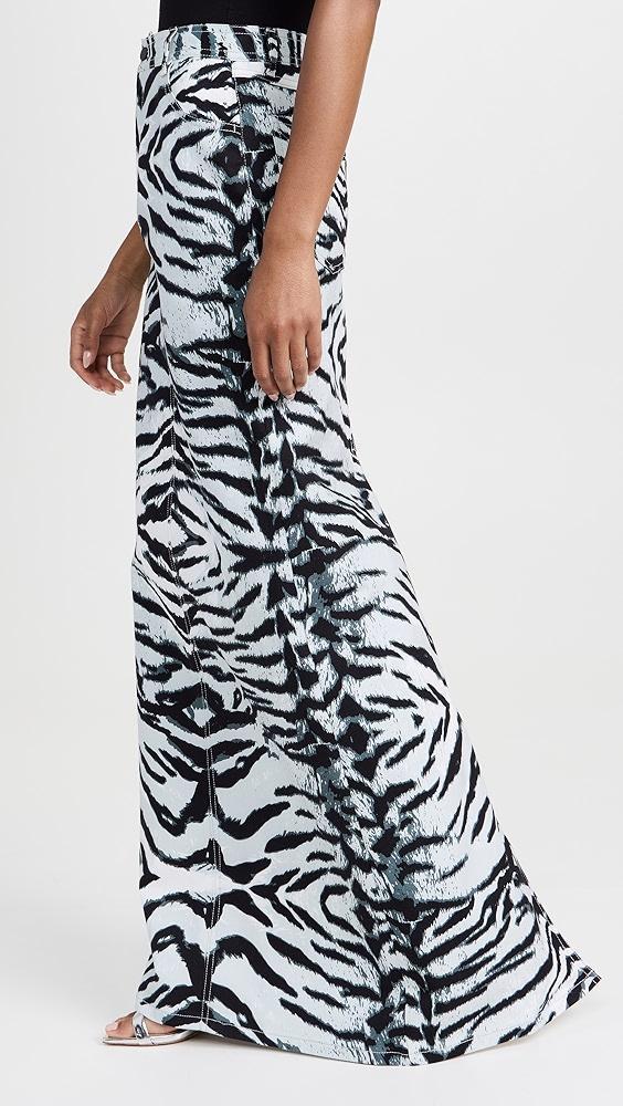 BruceGlen Snow Tiger Maxi Denim Skirt | Shopbop Product Image