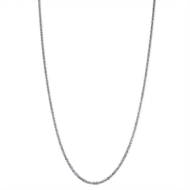 14k White Gold Margarita Chain Necklace, Womens Multicolor Product Image