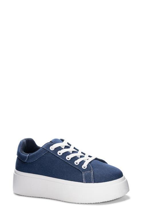 Womens Dirty Laundry Record Denim Sneaker - Blue Product Image