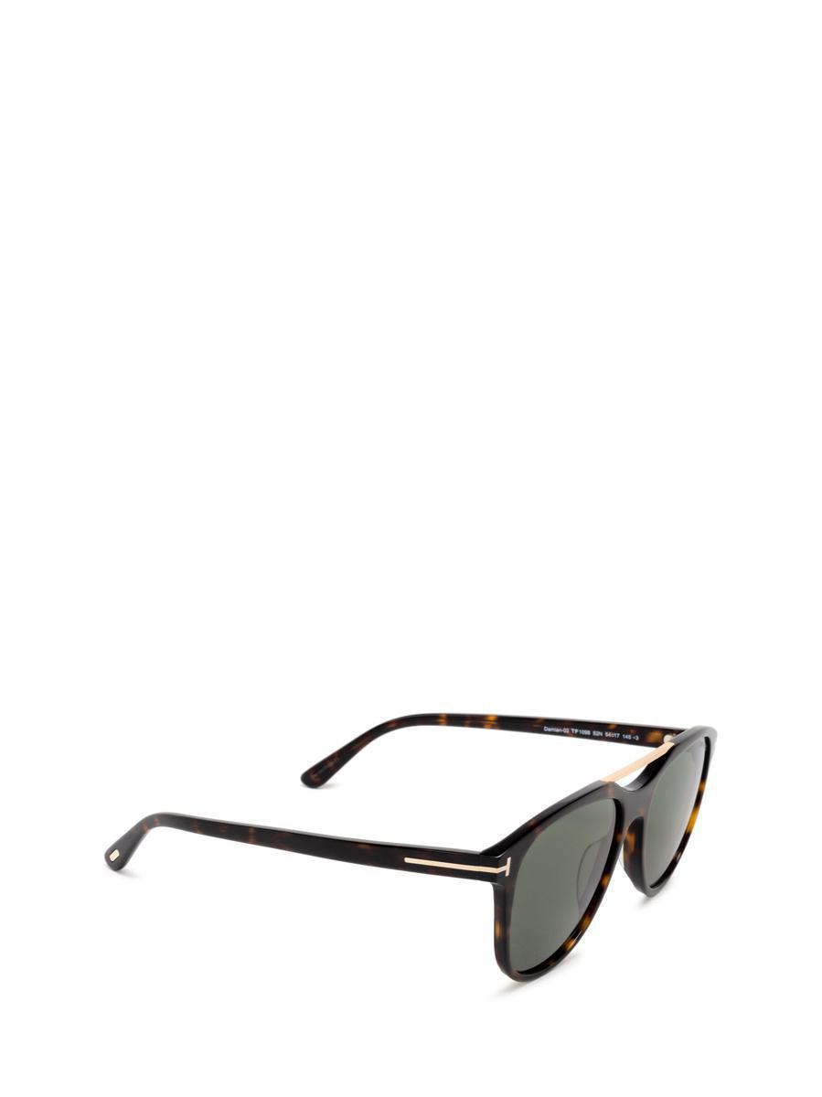 Eyewear Damian Pilot Frame Double Bridge Sunglasses In Brown Product Image