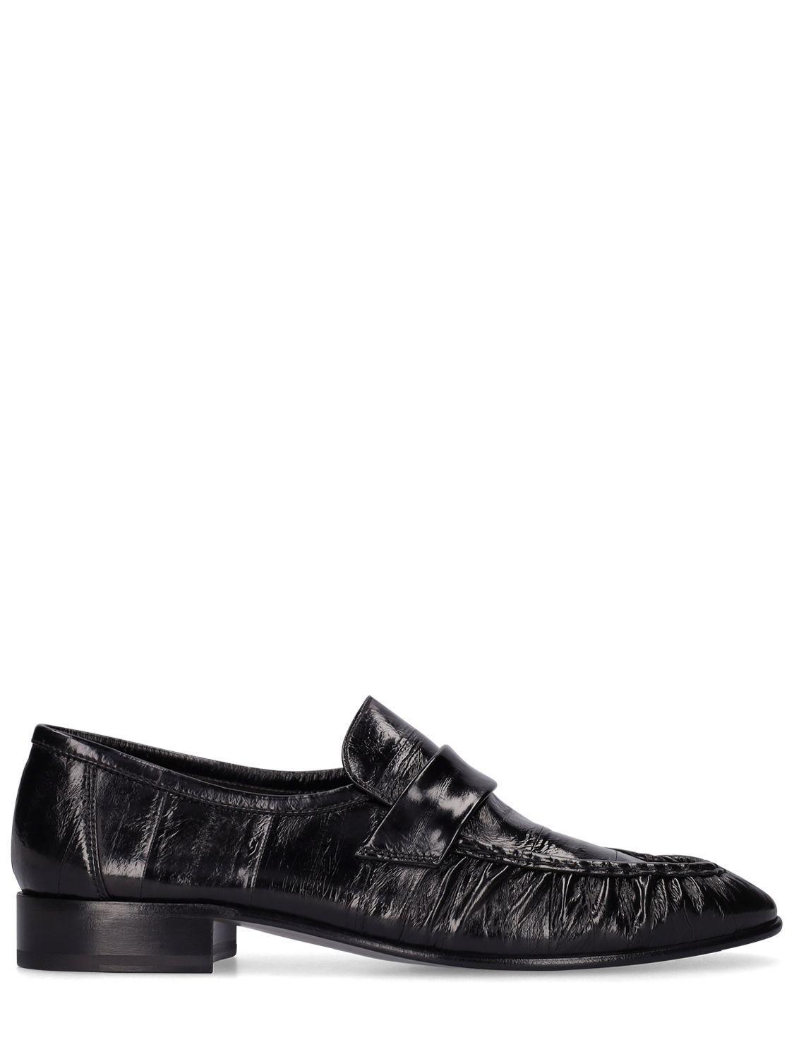 THE ROW 25mm Soft Eel Leather Loafers In Black Product Image