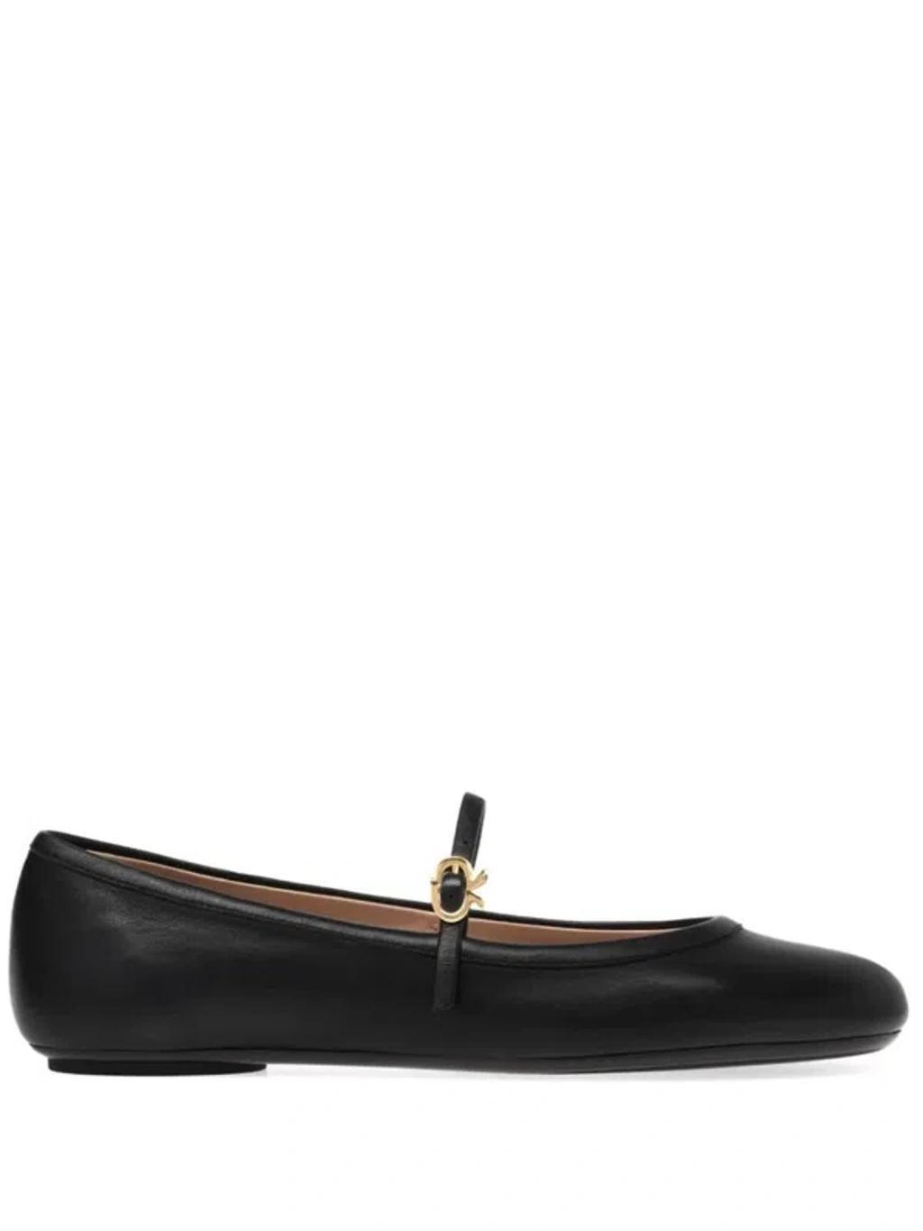 GIANVITO ROSSI Carla Ballerina Flats In Black Product Image