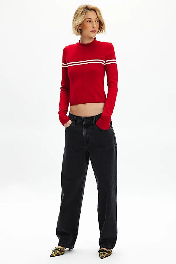 BDG Evelyn Striped Mockneck Sweater Womens at Urban Outfitters Product Image