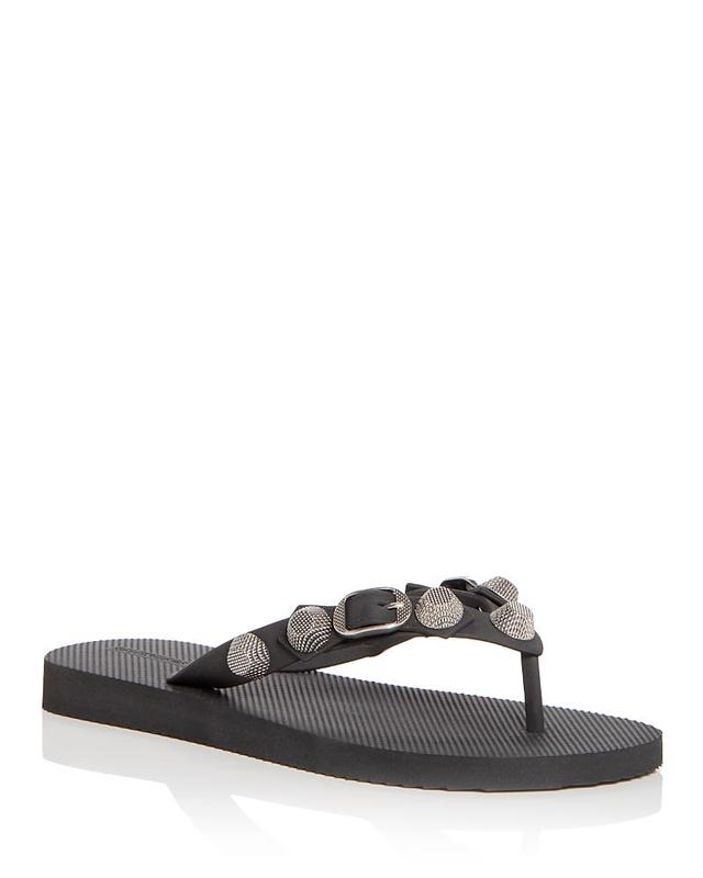 Balenciaga Womens Cagole Stud Flip Flop Sandals Product Image