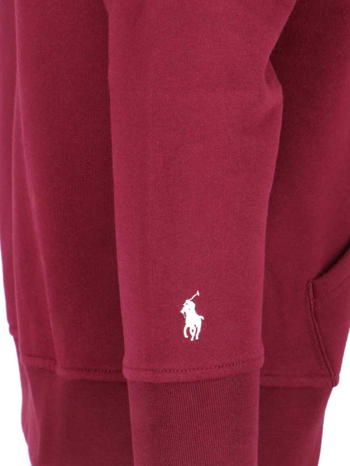 The Rl Fleece Logo Hoodie In Red Product Image