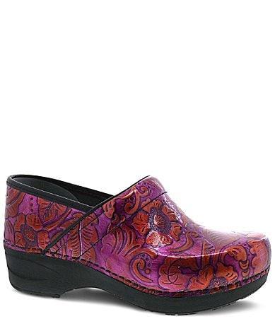 Dansko XP 2.0 Fuchsia Tooled Patent Leather Clogs Product Image