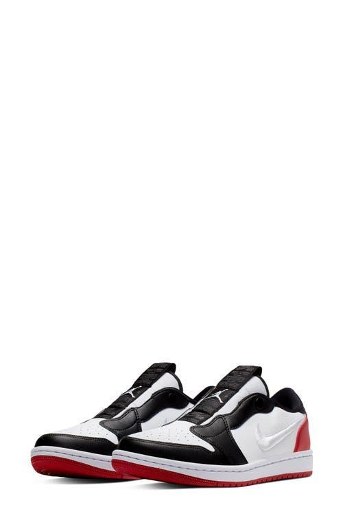 Jordan Womens Jordan Retro 1 Low Slip - Womens Basketball Shoes White/Black/Gym Red Product Image