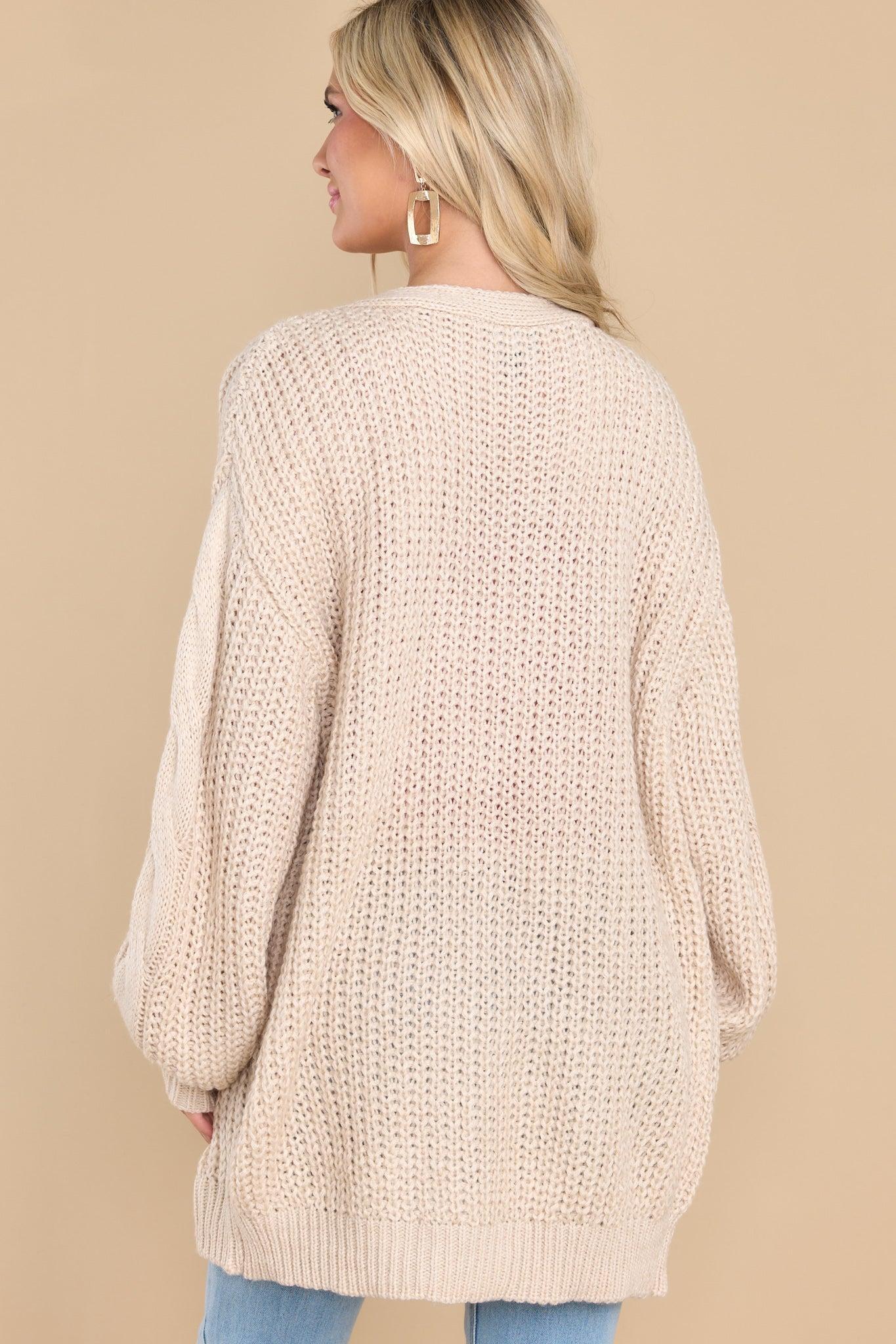 Covered In Cozy Beige Cardigan Product Image