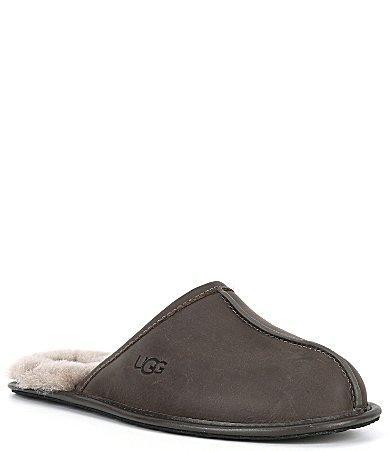 UGG Mens Scuff Leather Slippers Product Image