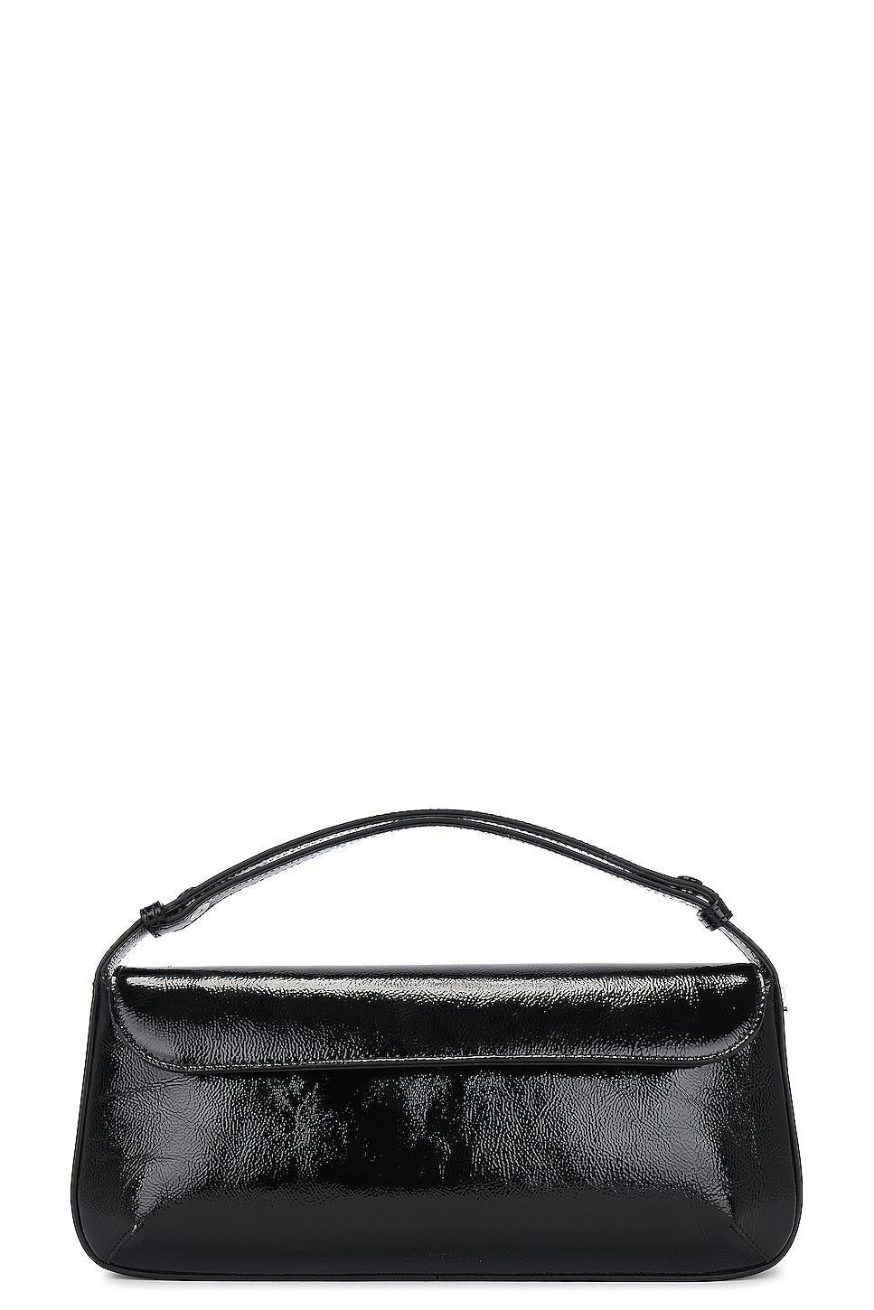 Courreges Sleek Naplack Leather Baguette Bag Black.. Product Image