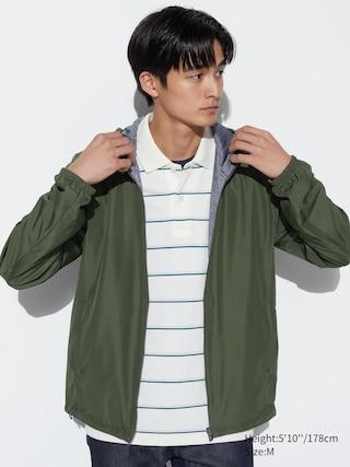 Mens Reversible Parka Olive 2XS UNIQLO US Product Image