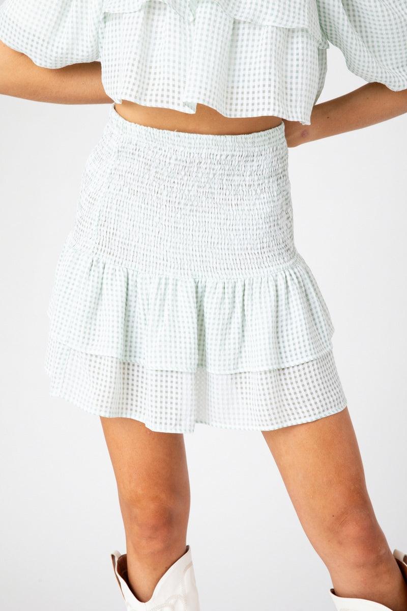 Mint Check Demi Skirt product image