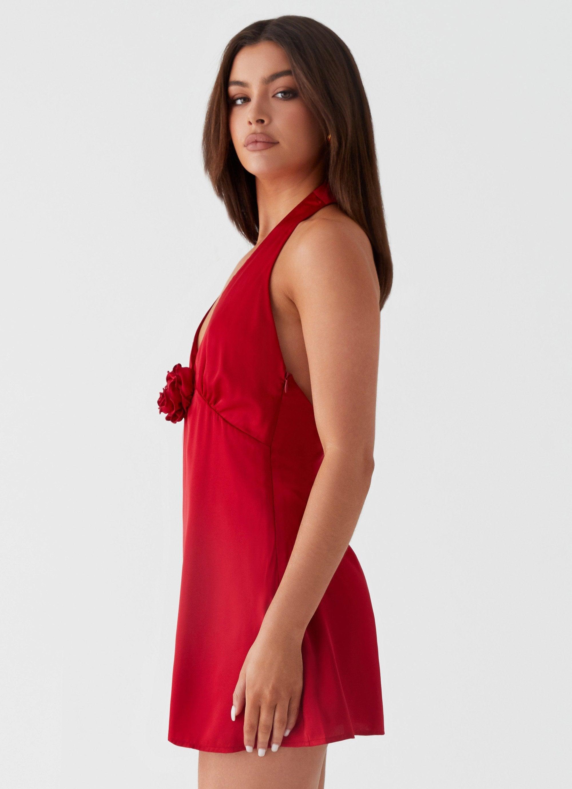 Rich Love Mini Dress - Red Product Image