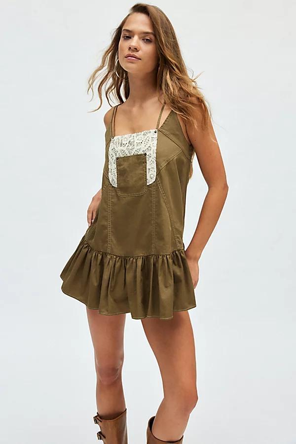 BDG Allison Utility Drop Waist Mini Dress Womens at Urban Outfitters Product Image