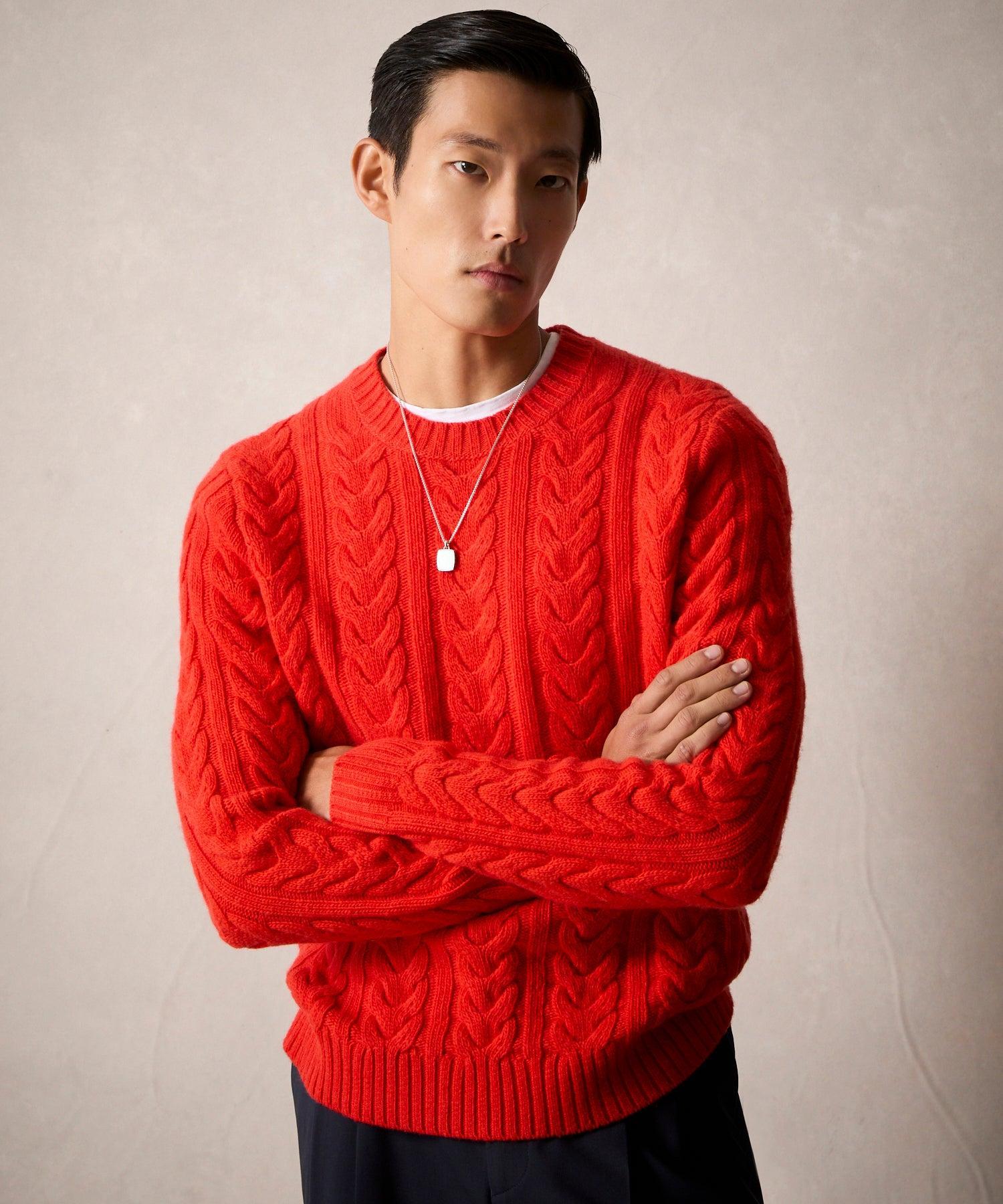 Wool Cable Crewneck Sweater product image