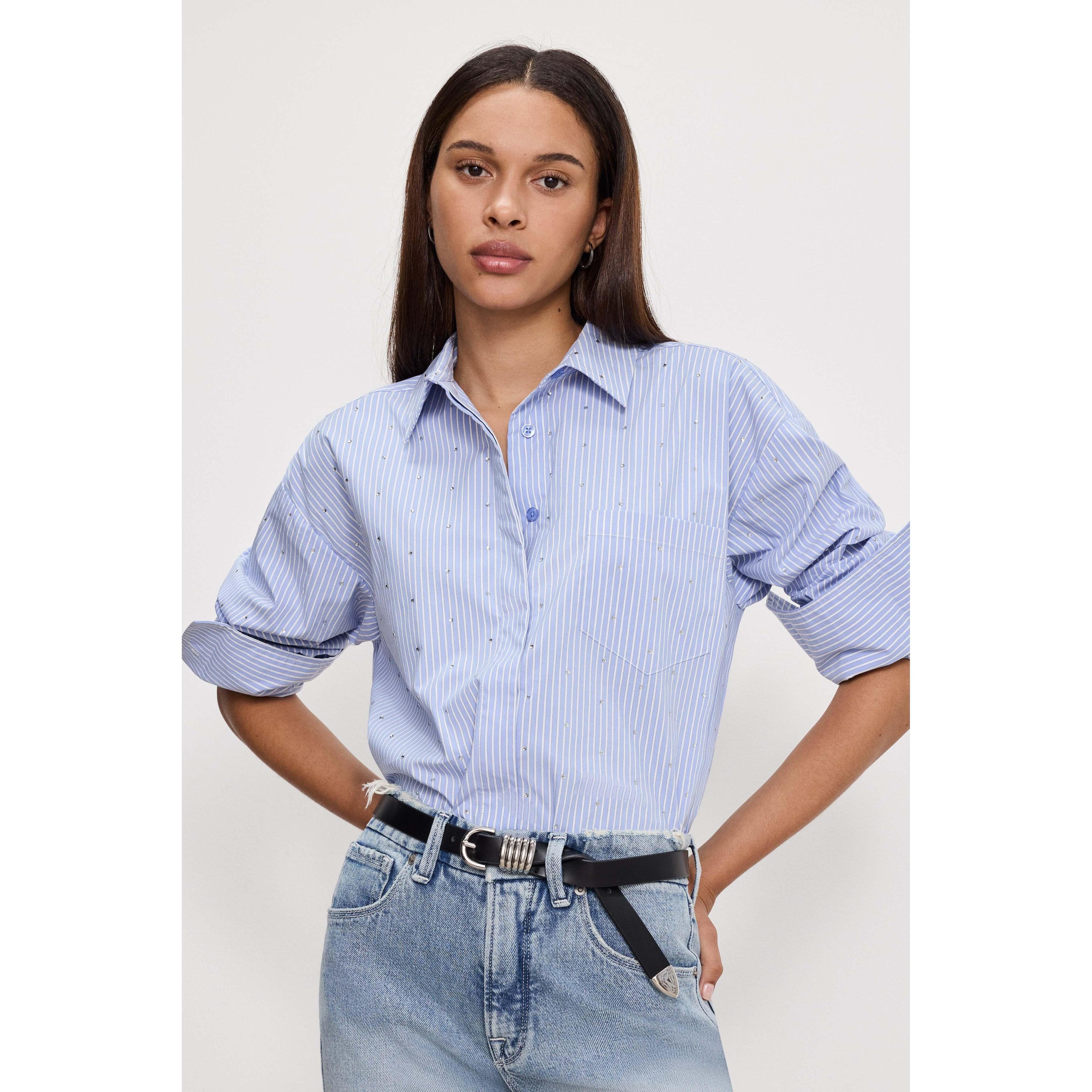 Womens Crystal Poplin Good Shirt | | Good American by Khlo Kardashian Product Image