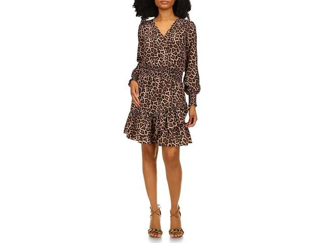 MICHAEL Michael Kors Nubian Julia Dress (Dark Camel) Women's Clothing Product Image