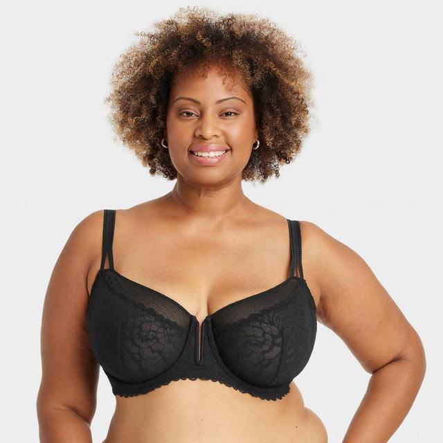 Womens Lace Unlined Bra - Auden Black 42DDD Product Image