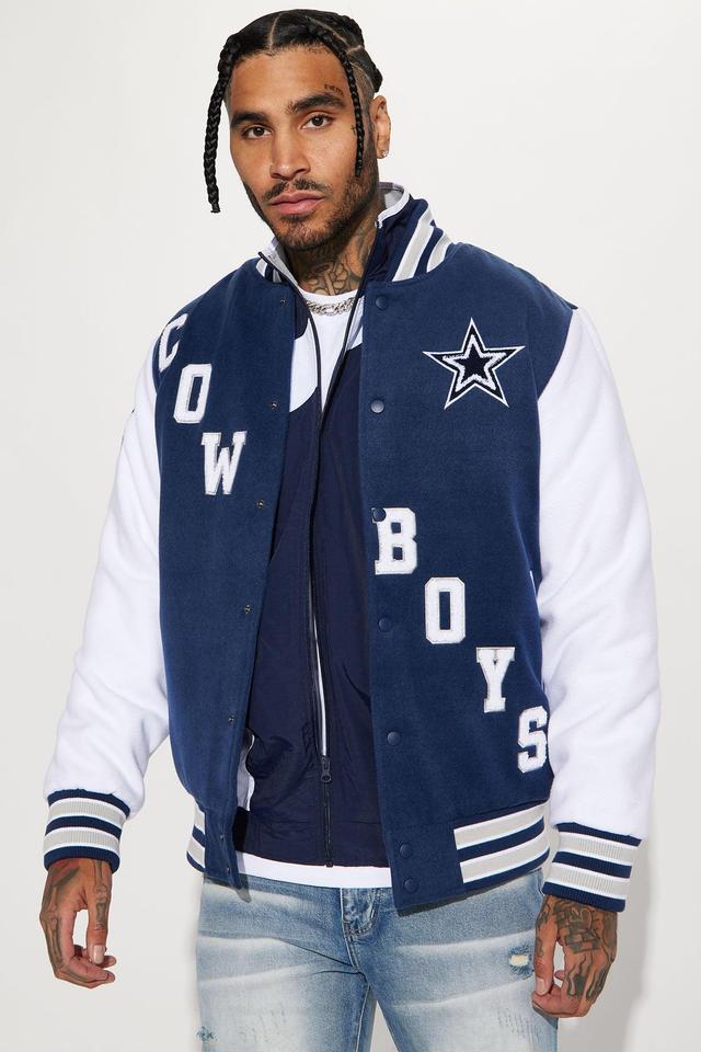 Cowboys Varsity Jacket - Navy/combo Product Image