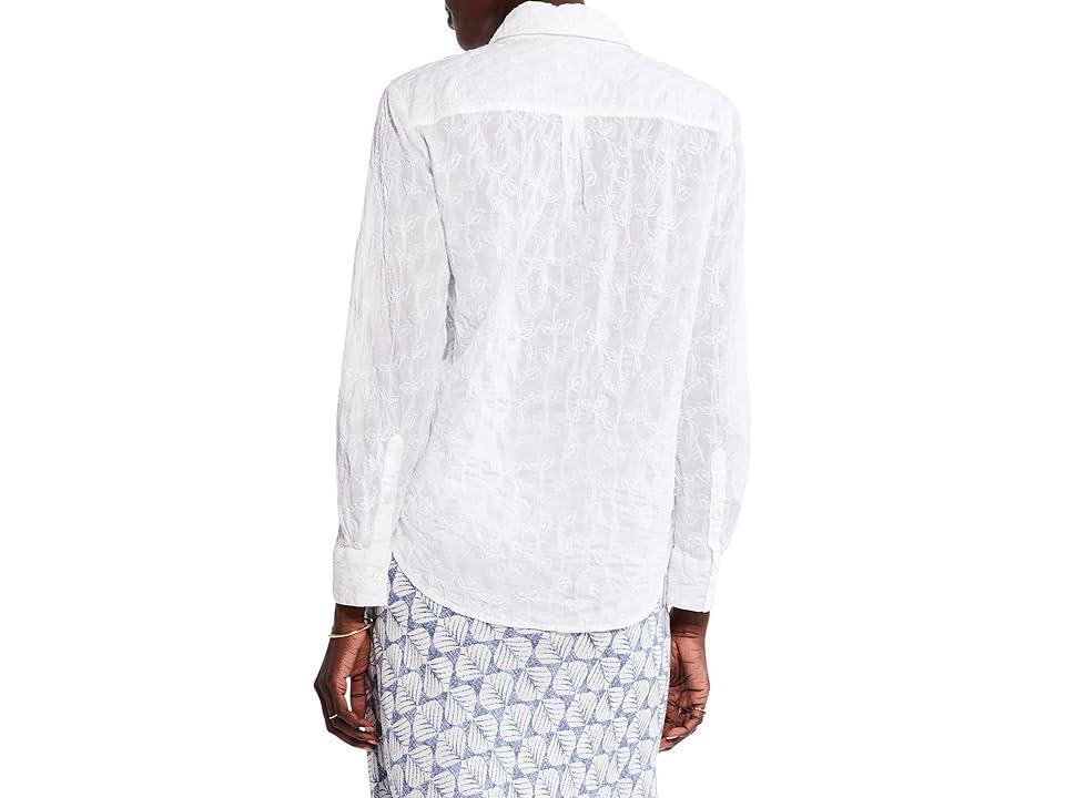 NIC+ZOE Embroidered Sky Button-Up Shirt Product Image