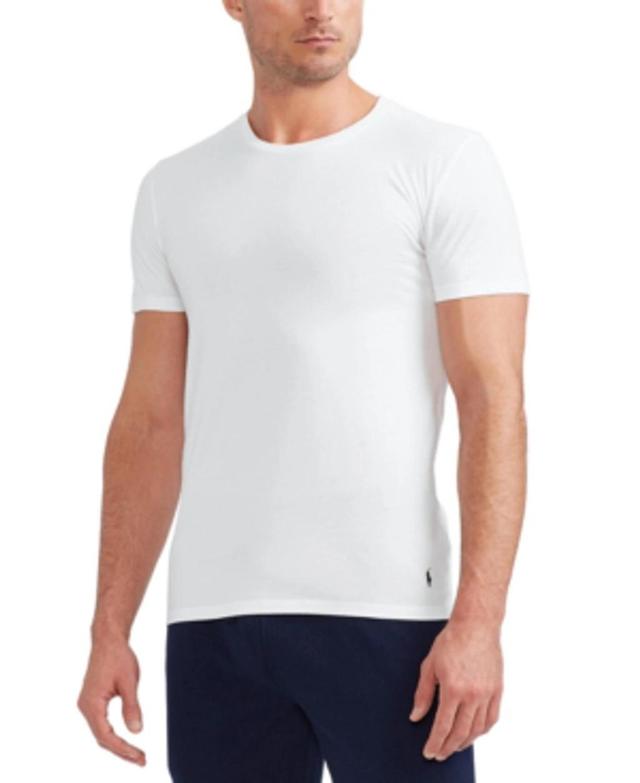 Men's Undershirt, Slim Fit Classic Cotton V-neck 5 Pack In White Product Image