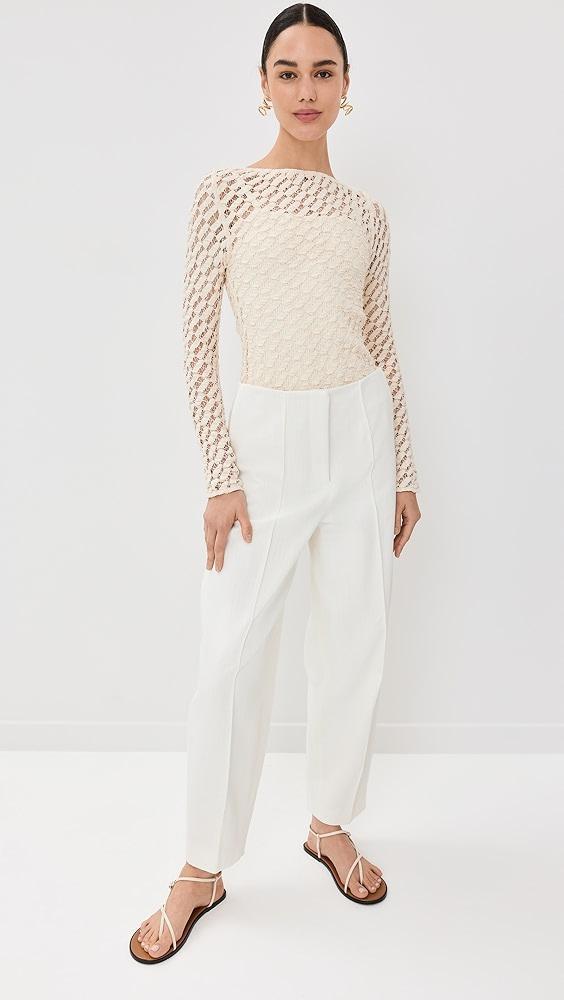 Róhe Lace Boat Neck Top | Shopbop Product Image