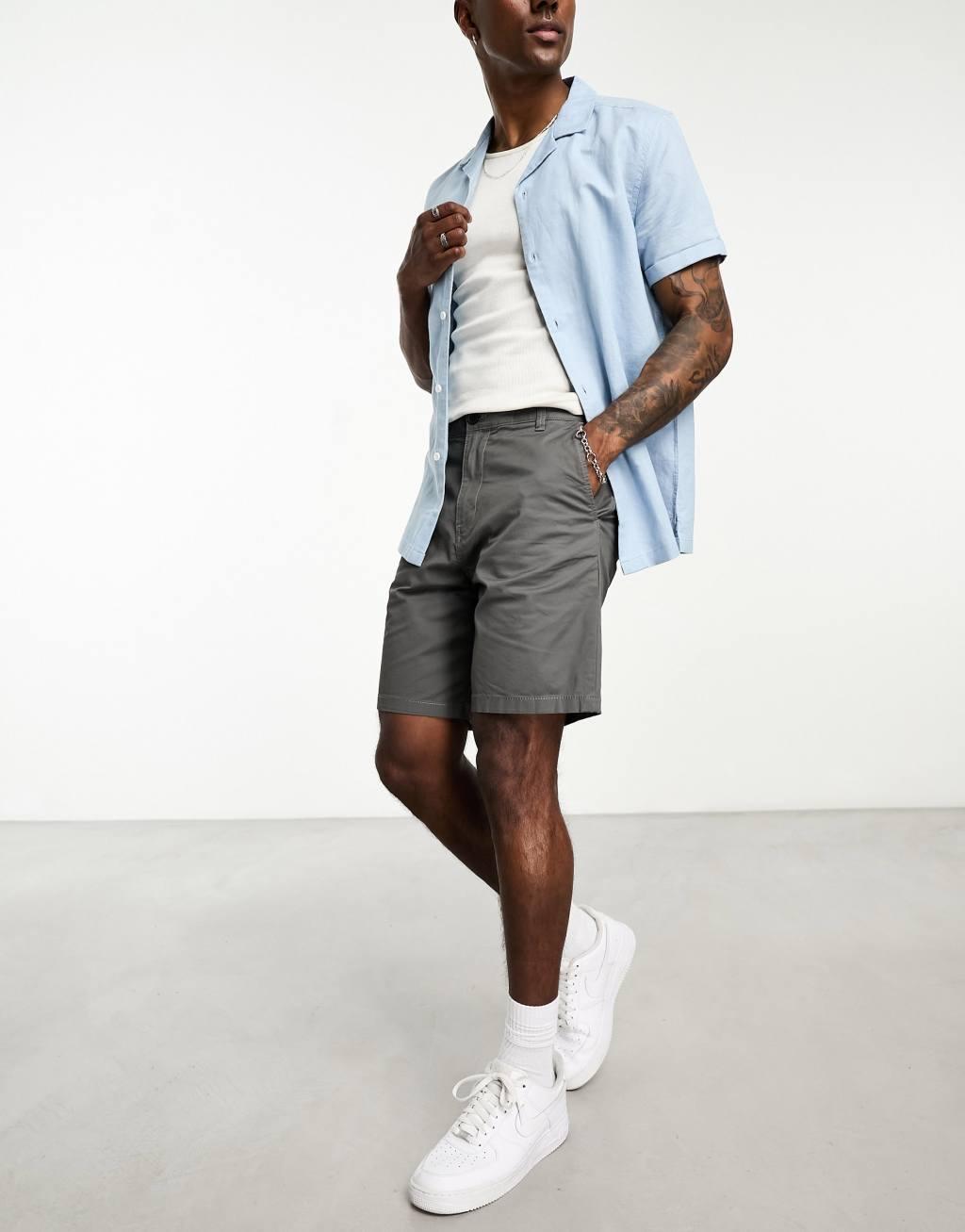 Selected Homme chino short in gray Product Image