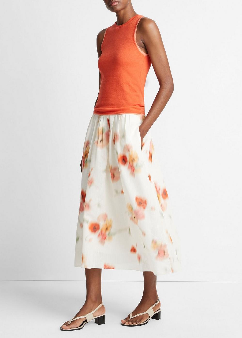 Poppy Blur Gathered Skirt Product Image