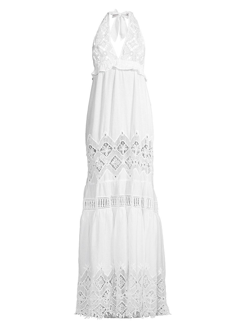 Aviana Open Crochet Lace Maxi Dress Product Image