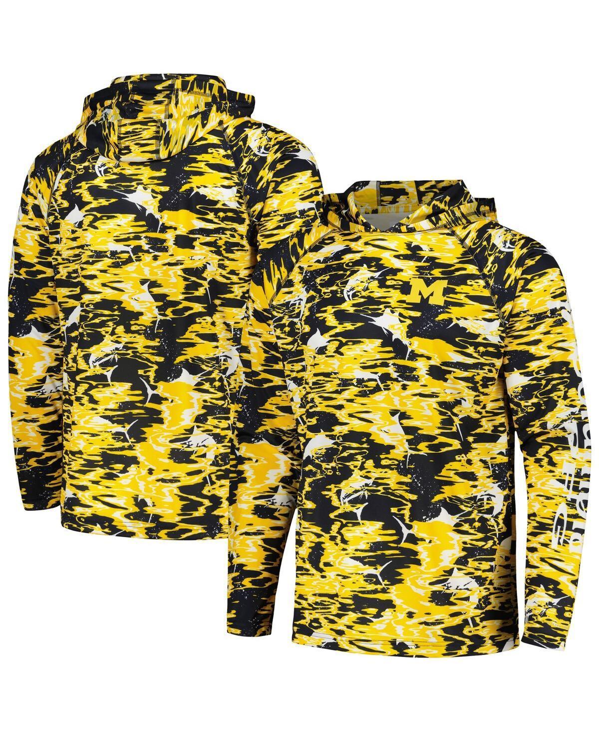 Columbia Men's Collegiate PFG Super Terminal Tackle Hoodie - Michigan- Product Image