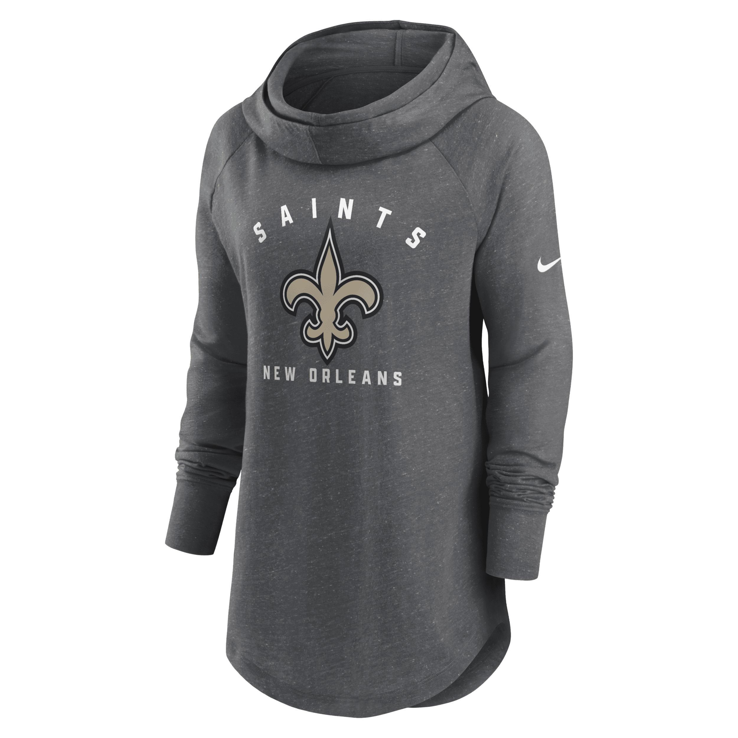 Womens Nike Heather Charcoal Arizona Cardinals Raglan Funnel Neck Pullover Hoodie Product Image