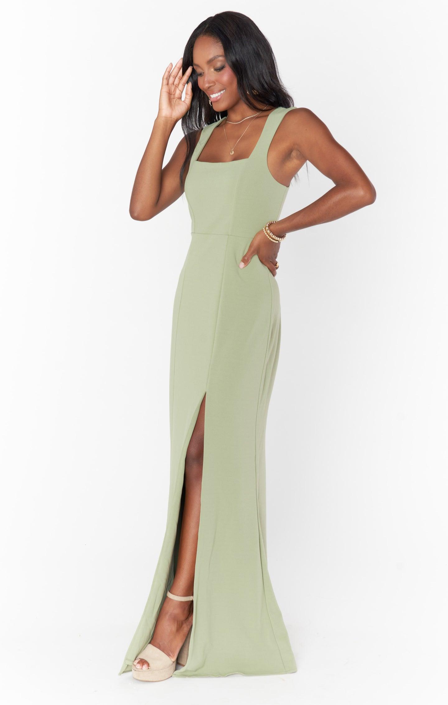 Paris Gown ~ Moss Green Stretch Product Image